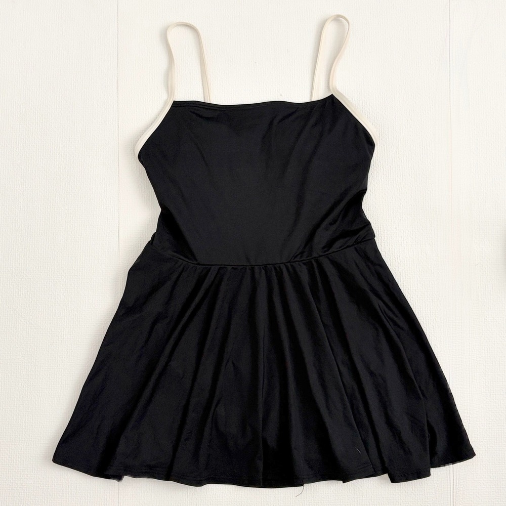 Kate Spade Swim Dress Bow Back One Piece Size M Black